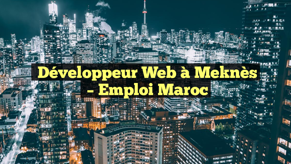  Développeur Web à Meknès
– Emploi Maroc